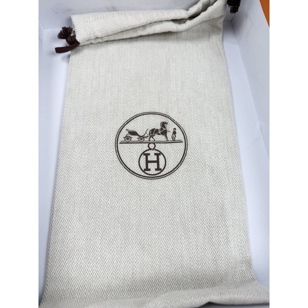 Size 6.5 - Hermes Oran White Leather Sandals - Picture 11 of 11